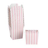 TAKEOUT NOODLE BOX 8oz SQUARE 2x2" PAPER PINK & WHITE 200/cs