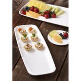 PLATTER 17.5" x 6.5" RECTANGLE POLYSTYRENE MOZAIK WHITE 25/cs