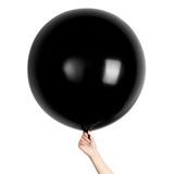 BALLOON 36"dia INFLATED LATEX BLACK 10/cs