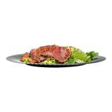 WAVE PLATE 9"dia 1/2"h MODERNA PLASTIC BLACK 40/cs