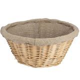 BANNETON PROOFING BASKET 2lb CAP 9-1/2"dia LIN LINED WICKER