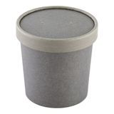 LID F/ SOUP CONTAINER 12oz PAPER GRAY 25/cs