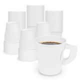 HOT CUP W/ HANDLE 7oz 3"h SINGLE PAPER WHITE 1000/cs