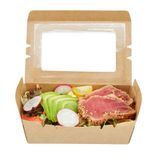 TAKEOUT 21oz 6-1/4x4" HINGE PAPER KRAFT 200/cs