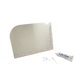 Allpoints 117-1527 Sink Splash Guard Kit, 12" H x 15" D, left hand, includes adhesive tape, silicone