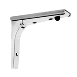 Allpoints 36-200 Shelving Bracket, 6-1/8" H x 7" D, folding, chrome plated bracket with stainless