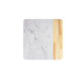Elite Global Solutions M13M-AWC Sierra Melamine Serving Board, 13" x 5/8"H, square, faux alder wood and carrara marble look, BPA free
