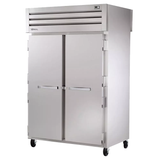 TRUE STG2RPT-2S-2S-HC SPEC SERIES Pass-thru Refrigerator, two-section, stainless steel front, aluminum sides, (2) stainless steel doors front & rear