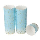 BAKING CUP 4-1/2oz 2-3/4"dia SCALLOP PAPER BLUE 50/cs