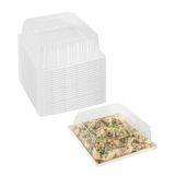 LID F/ POPLAR PLATE 9-1/2"sq 2-3/4"h PET CLEAR 25/cs