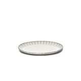 Plate, 9-7/8" x 6-7/8" x 5/8"H, small, oval, dishwasher safe, stoneware, Serax, Sergio Herman - Inku, white