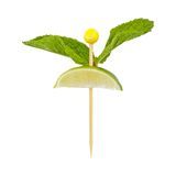 SKEWER BAMBOO 4" TENNIS BALL YELLOW/WHT/NATURAL 1000/cs