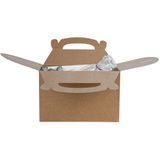 GABLE/ LUNCH BOX GREASEPROOF 8-1/2x4-3/4 PAPER KRAFT 100/cs