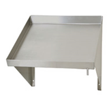Eagle 606642 Slanted Rack Shelf, solid, wall mount, 42"W x 21"D x 21-3/8"H, drip tube on right side, 16/304 stainless steel