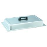 Full-size stainless steel solid dome cover with black kool-touch handle, Vollrath 77200