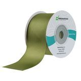 RIBBON SINGLE FACE 10yd POLYESTER SATIN MOSS 10/cs