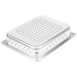 Half-size 2.5" deep super pan v perforated stainless steel steam table pan, Vollrath 30223