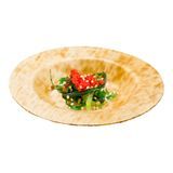 PLATE 3-1/2"dia ROUND BAMBOO CMPST NATURAL 100/cs