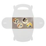 GABLE/ LUNCH BOX COMPOSTABLE 9-1/2x5" PAPER CAMOUFLGE 25/cs