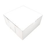 BAKERY BOX CAKE 10x10x5" CLAYCOAT WHITE 100/cs