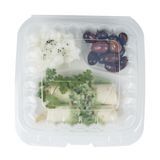 CLAMSHELL 30oz 7-1/2"sq 2-3/4h 3-COMPT MW PLASTIC CLR 50/cs