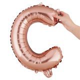 BALLOON LETTER "C" MYLAR 16" SELF-SEALING ROSE GOLD