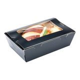 TAKEOUT 21oz 6-1/4x4" HINGE SMALL PAPER BLACK 200/cs
