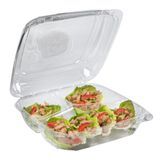 CLAMSHELL 3-COMP 41oz 9x8-1/4" 2-1/2"h PET CLEAR 100/cs