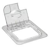 CAMWEAR FLIPLID FOOD PAN COVER 1/6 SIZE HINGED PC CLR 6ea/cs