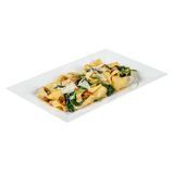 PLATE 12-3/4x8-1/4x3/4" RECT MODERNA PLASTIC WHITE 100/cs
