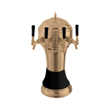 Perlick 4056BK4B Roma Draft Beer Tower, countertop, 8-1/8" diameter x 20-1/2"H, glycol-cooled, (4) tarnish-free brass faucets (handles not included)
