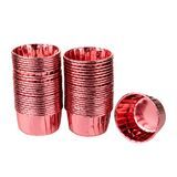BAKING CUP 3-1/2oz 2-3/4"dia FOIL/ PAPER ROSE GOLD 50/cs