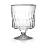 GLASS WINE 8oz 1-PC HEAVY DUTY PLASTIC CLEAR 240/cs