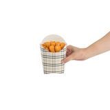 FRY CUP 4oz 4-3/4x3-1/2x5" PAPER PLAID 100/cs