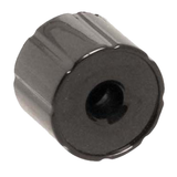 Allpoints 22-1479 Push Knob, right, 25/32" D x 1-1/16" OD, 9/32" D stem, black, plastic