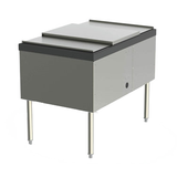 Perlick SS24IC20 Service Station Ice Chest, with cold plate, 24"W x 38"D, 114 lb. ice capacity, (2) concealed 10-circuit cold plates, ABS top ledge