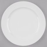 BASICS PLATE 8" ROUND MEDIUM RIM BRIGHT WHITE 24ea/cs