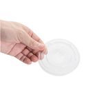 FLAT LID F/ 9 12 16oz VISAGE 3-3/4"dia PET CLEAR 1000/cs