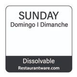 LABEL FOOD ROTATION SUN 1x1" TRILINGUAL PAPER BLACK 500/cs