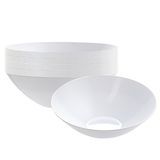 BOWL 16oz 7"dia 2-1/4"h GOLD RIM PLASTIC WHITE 100/cs