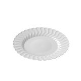 DESSERT PLATE 6"dia WHITE POLYSTYRENE FLAIRWARE 180/cs