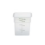 CAMSQUARE FOOD CONTAINER 6qt POLYPRO TRANSLUCENT/RED 6ea/cs