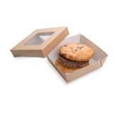 TAKEOUT 34oz 6"sq 2"h LARGE PAPER KRAFT 25/cs
