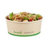 SALAD CONTAINER 25oz 6"dia CMPST PLA/ BAMBOO KRAFT 50/cs