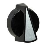 Allpoints 22-1082 Control Knob, 1-5/16" OD x 1/4" ID, with set screw, arrow, black, plastic