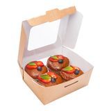 LUNCH BOX 28oz 6-1/4x4-3/4" RECT SMALL PAPER KRAFT 200/cs