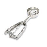 #10 Disher, round bowl, 3-1/8 oz. capacity, 2-9/16" bowl dia., universal squeeze handle, stainless steel, imported