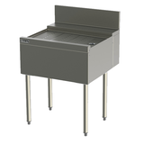 Perlick TSD19 TSD Series Underbar Drainboard, 19"W x 24"D, embossed top, 6"H backsplash, 6" rear deck, stainless steel legs with adjustable
