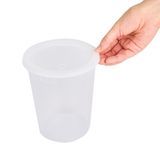 SOUP CONTAINER/ LID 40oz 5"dia 6"h MW PLASTIC CLEAR 100/cs