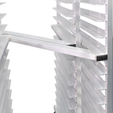 New Age Industrial 1331Z Mobile Heavy Duty Welded Aluminum Full-Size End-Loading Nesting Z Type Sheet Pan Rack, 20 Sets of Runners